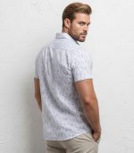 Printed Satin Discharge Shirt - Image 4