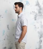 Printed Satin Discharge Shirt - Image 6