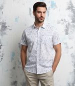Printed Satin Discharge Shirt - Image 7